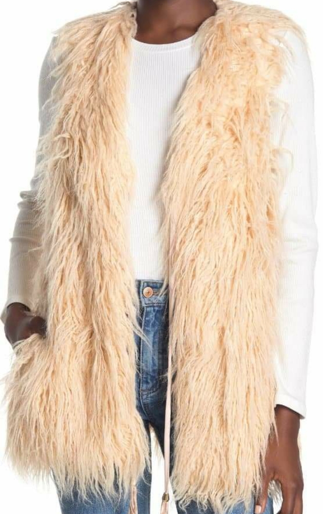 Show me your mumu brown faux fur vest